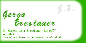 gergo breslauer business card